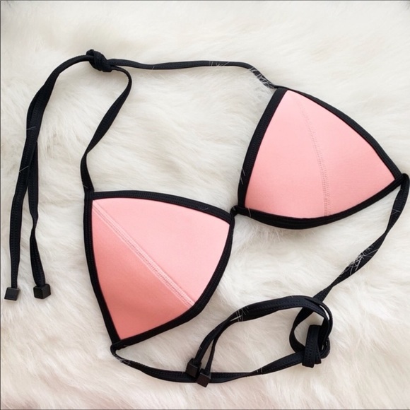 triangl swimwear Other - Triangl Chloe Black/Pink Bikini Swim Top Size L